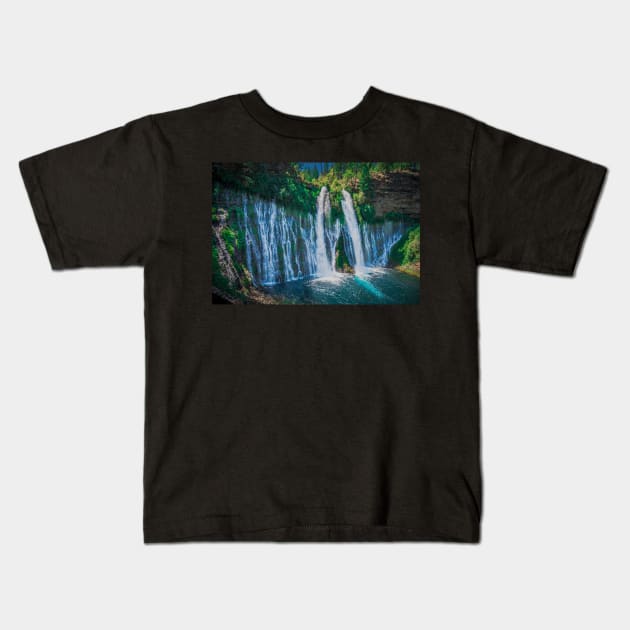 McArthur-Burney Falls Kids T-Shirt by Ckauzmann